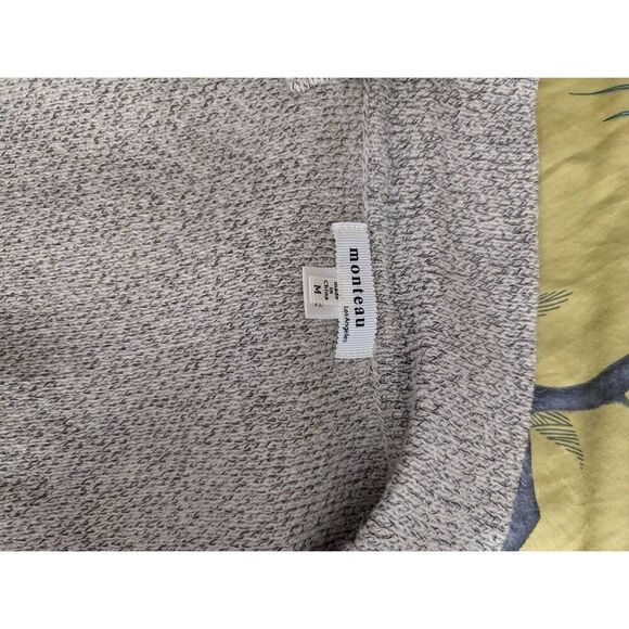 Monteau Women’s Medium Cream Cozy Soft Knit Sweater Vest Pockets - Picture 6 of 6